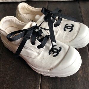 Vintage Chanel Canvas Sneakers